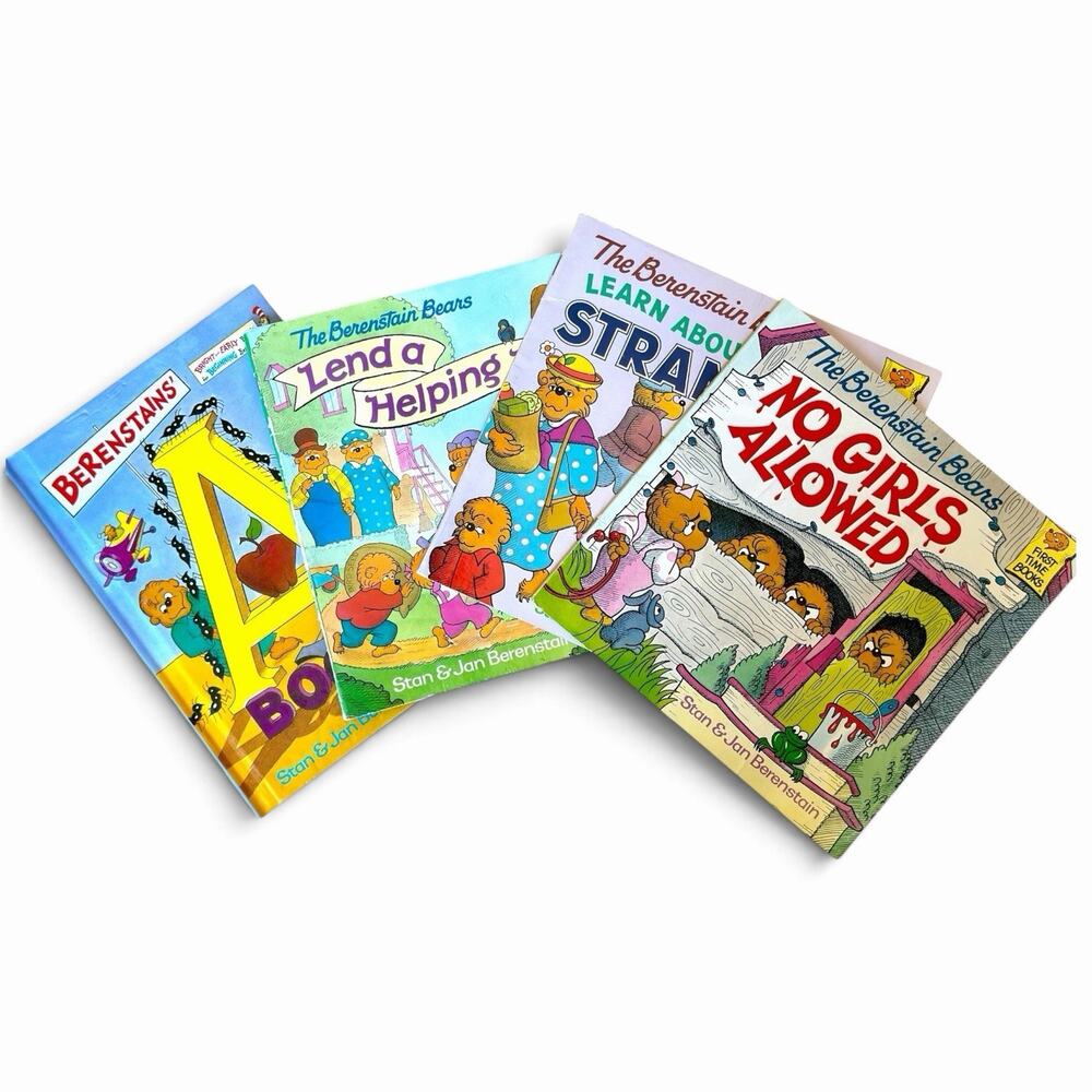 Vintage Berenstain Bears Paperback Book Lot of 4 - 1980s & 1990s First Printings